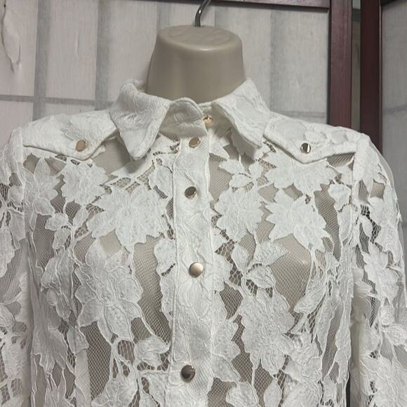 KAREN MILLEN LACE NWT BLOUSE SIZE 4 - Picture 4 of 6
